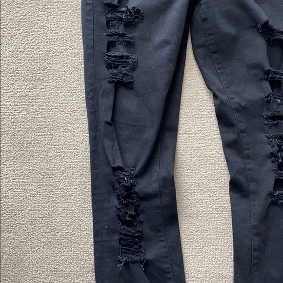 Frame Denim Black Le Skinny de Jeanne - Picture 2 of 3